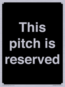 This pitch is reserved